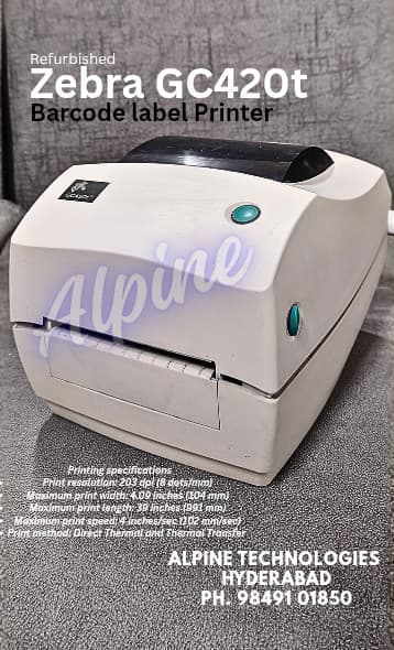 ZEBRA GC420t BARCODE LABLE PRINTER (REFURBISHED) - Printersparekart