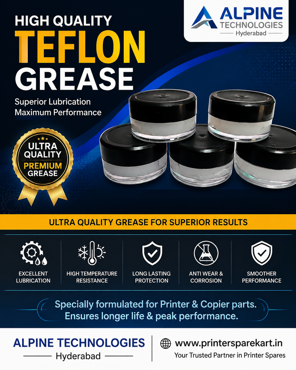 Teflon Grease fuser Grease for HP Canon 12A - 88A - 78A - 18A Printer sparekart