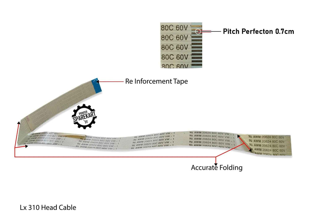 Print Head Cable For Epson LX-310 (2143075) Original Quality